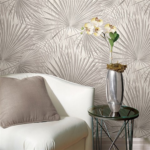 Macduff Silver Palm Fronds Wallpaper