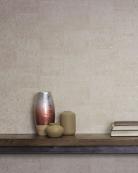 Millau Cream Faux Concrete Wallpaper