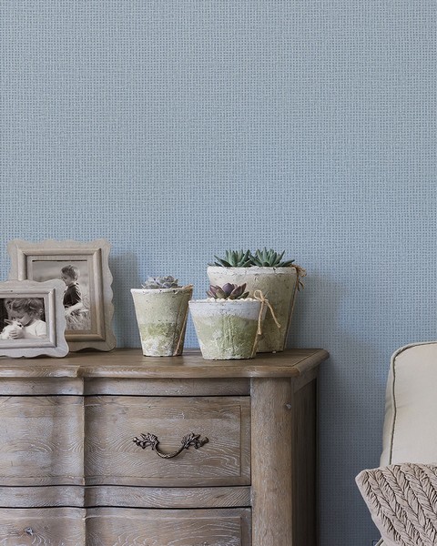 2927-81002 Marblehead Bluebell Crosshatched Grasscloth Wallpaper