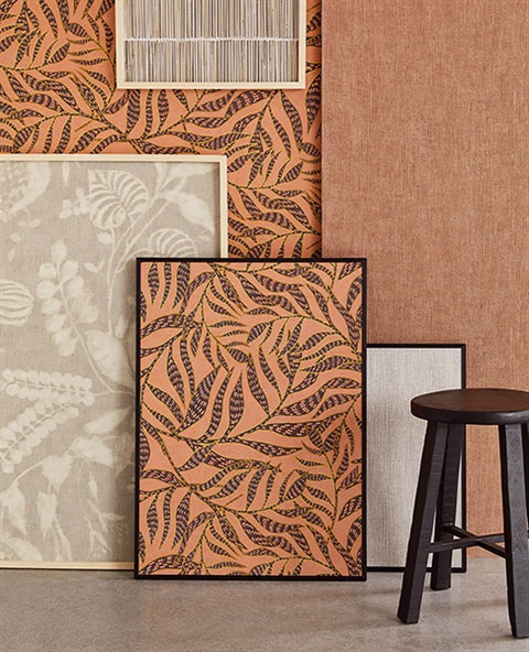 Montrose Coral Leaves Wallpaper