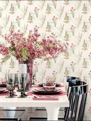 AB42442 Floral Toile Wallpaper