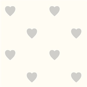 Adley Off-White Hearts Wallpaper
