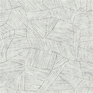Aldabra Grey Textured Geometric Wallpaper