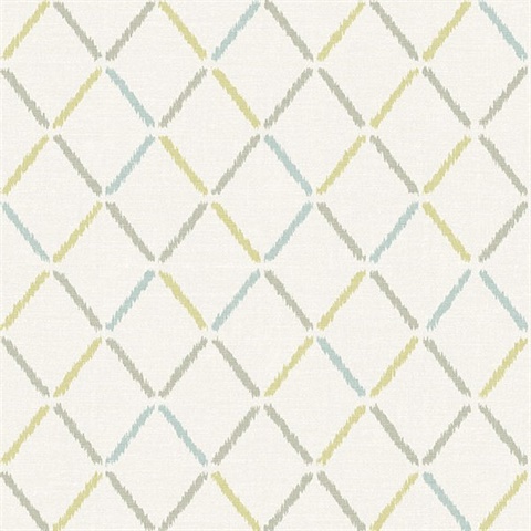 Allotrope Multicolor Linen Geometric Wallpaper