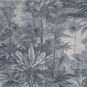 Anamudi Blue Tropical Canopy Wallpaper