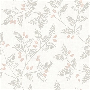 Ardell Taupe Botanical Wallpaper
