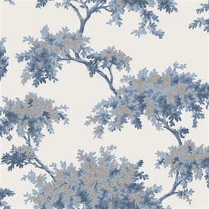 Ashdown Dark Blue Tree Wallpaper