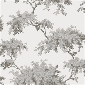 Ashdown Grey Tree Wallpaper