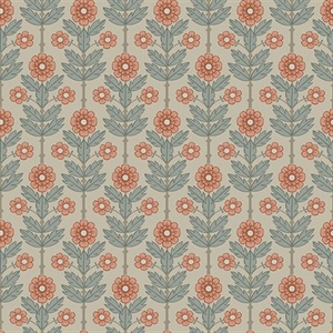 Aya Beige Floral Wallpaper