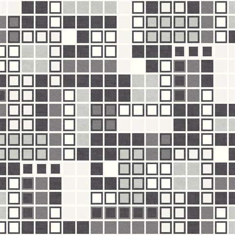 Bantry Black Geometric Wallpaper