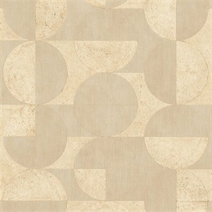 Barcelo Light Brown Circles Wallpaper