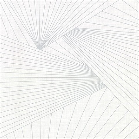 Berkeley White Geometric Faux Linen Wallpaper