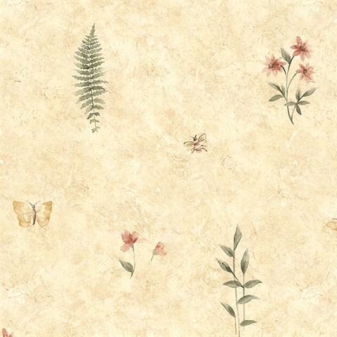 Summer Botanical Sidewall Wallpaper