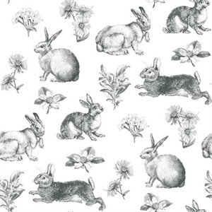 Bunny Toile Wallpaper