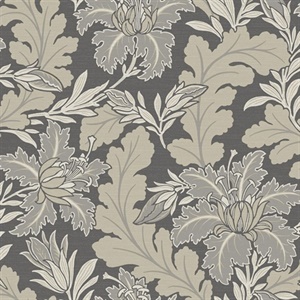 Butterfield Grey Floral Wallpaper