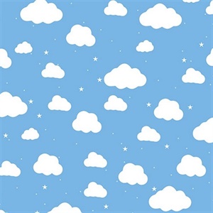 Cartoon Cloudy Sky Wall Mural