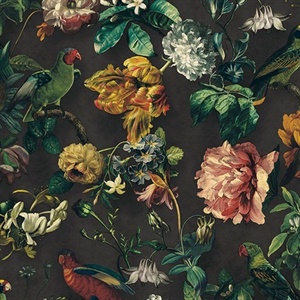 Claude Black Floral Wallpaper