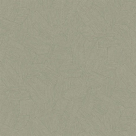 Clio Sage Lined Geometric Wallpaper