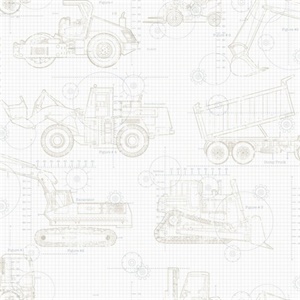 Construction Blueprint Wallpaper