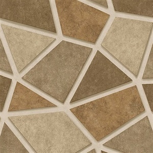 Coty Brass Geometric Patchwork Wallpaper