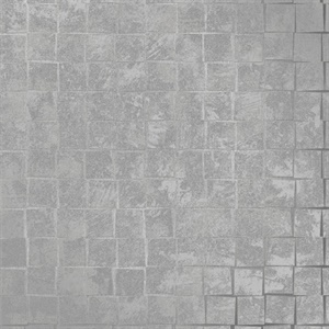 Dagmar Silver Medium Squares Wallpaper