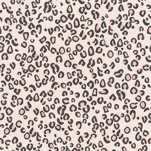 Damisa Blush Leopard Print Wallpaper