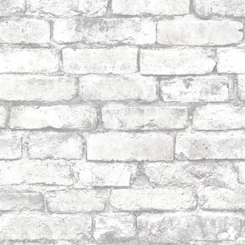 Debs White Exposed Brick Wallpaper