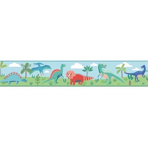 Dinosaur Parade Peel & Stick Wallpaper Border