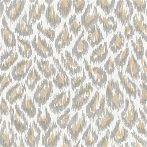 Electra Wheat Leopard Spot String Wallpaper