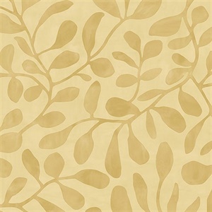 Fiona Yellow Leafy Vines Wallpaper