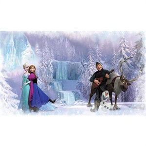 Frozen Chair Rail Prepasted Mural 6' X 10.5' - Ultra-Strippable
