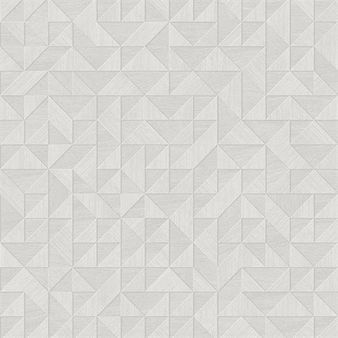 Gallerie Light Grey Geometric Wood Wallpaper