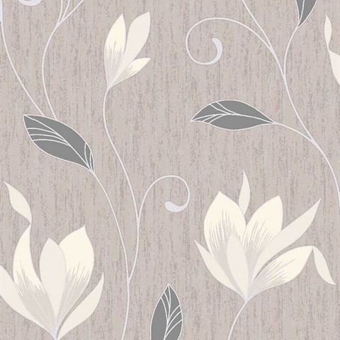 Anais Neutral Floral Trails Wallpaper
