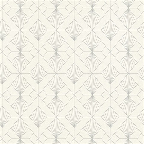 Henri Off-White Geometric Wallpaper