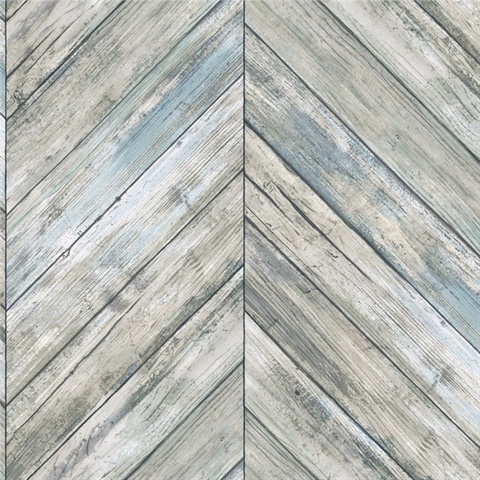 Herringbone Wood Boards P & S Wallpaper