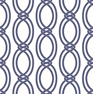 Infinity Indigo Geometric Stripe Wallpaper