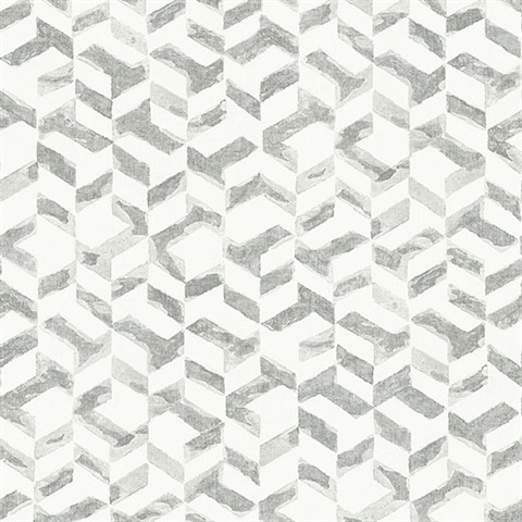 Instep Platinum Abstract Geometric Wallpaper