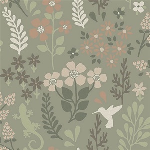 Karina Green Meadow Wallpaper