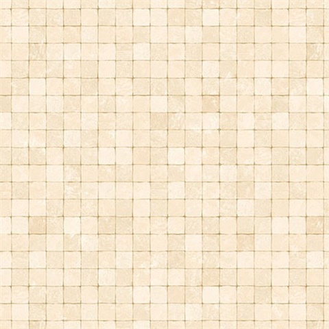 Khaki Textured Tiles Wallpaper