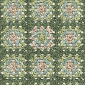 Maud Green Crochet Geometric Wallpaper