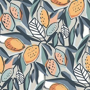 Meyer Teal Citrus Wallpaper