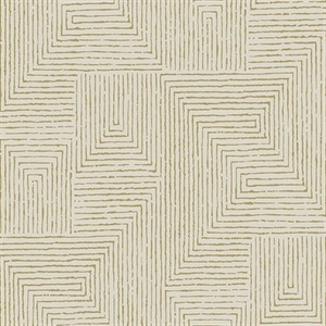 Mortenson Gold Geometric Wallpaper by Scott Living