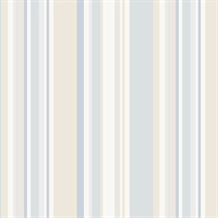 Multi Stripes Light Blue Tones with Cream