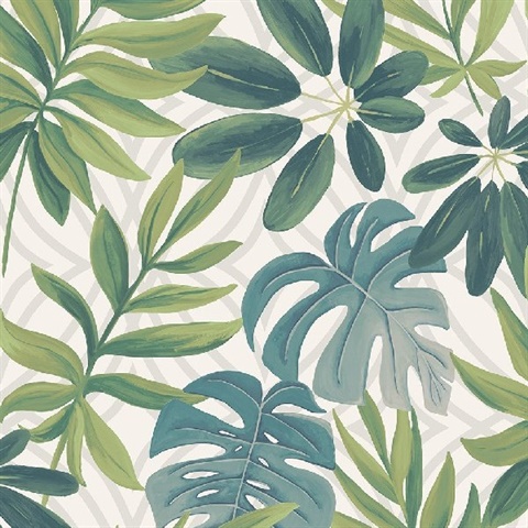 Nocturnum Green Leaves Wallpaper