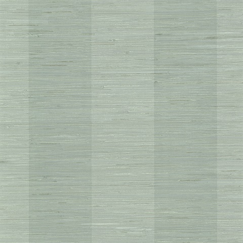Oakland Aqua Grasscloth Stripe Wallpaper