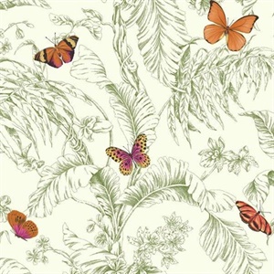 Green Papillon Wallpaper