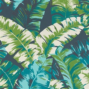 Pisang Navy Palm Leaf Wallpaper