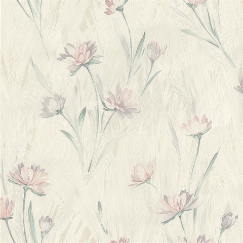 Quintero Multicolor Carnation Print Wallpaper