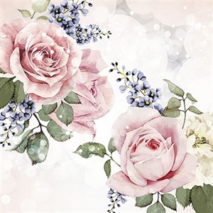 Roses and Sparkles Wall Mural
