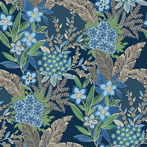 RuJardin Azure Blue Peel & Stick Wallpaper
